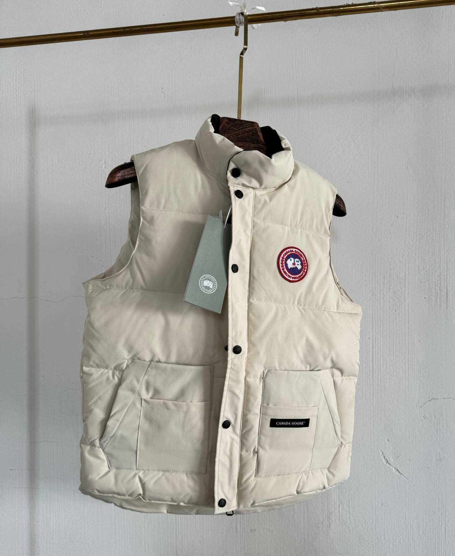 White red emblem vest