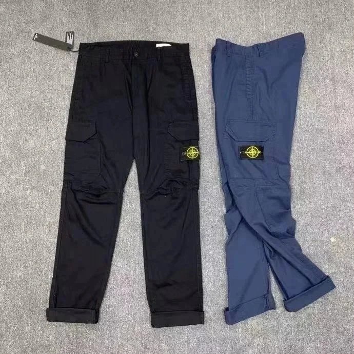 Navy blue trousers