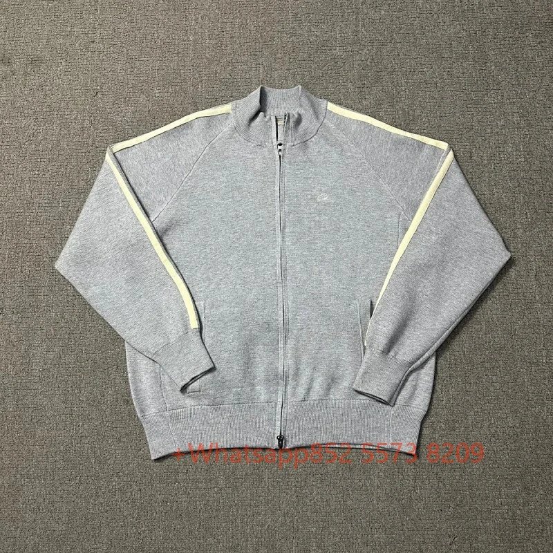 Grey yellow striped sweater